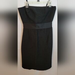 Ann Taylor Strapless Virgin Wool Blend Sheath Dress Size M